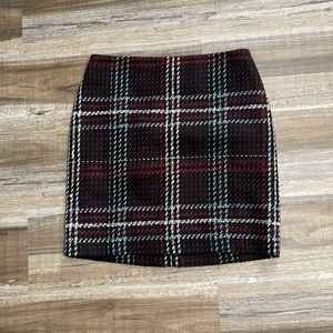 WHBM- Women's Plaid Mini Skirt Size 2P
